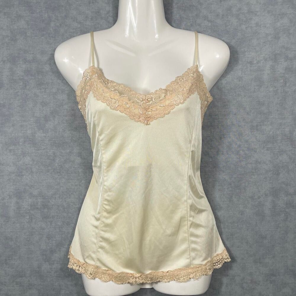 Coquette lace trim cami top